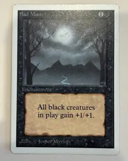 Mtg Unlimited Bad Moon - MP - Moderate Play 1993 - Image 1