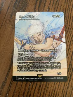 Hero of Light Adeline Resplendent Cathar Showcase Reg Final Fantasy MTG 0001 R - Image 1