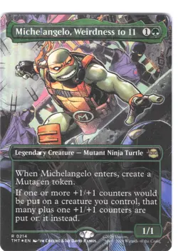 Michelangelo, Weirdness to 11 #214 Teenage Mutant Ninja Turtles Borderless Foil - Image 1