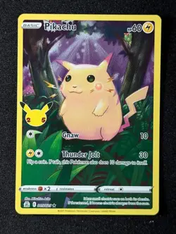 2021 Pokemon PIKACHU #005/025 Celebrations Holo Rare Stamped English (B) - Image 1