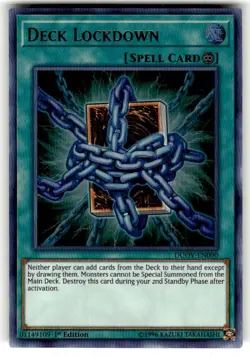 Yugioh Deck Lockdown DUOV-EN090 Ultra Rare 1st Edition NM - Image 1