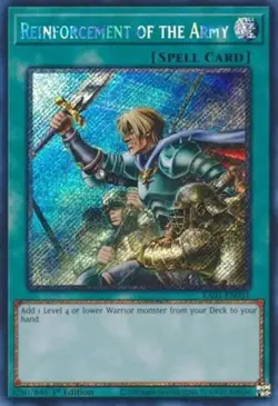 Yugioh! Reinforcement of the Army - RA01-EN051 - Platinum Secret Rare - 1st Edit - Image 1