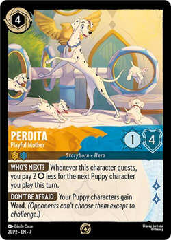 Perdita - Playful Mother (Foil) - Disney Lorcana Promo Cards - Image 1