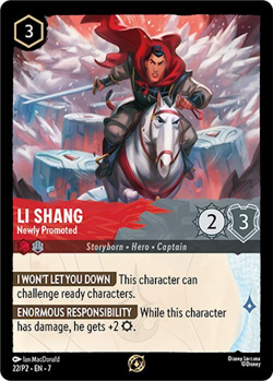 Li Shang - Newly Promoted (Foil) - Disney Lorcana Promo Cards - Image 1
