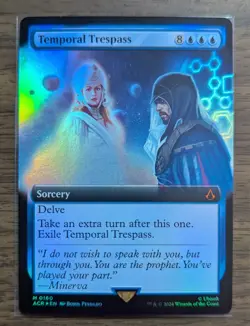 MTG Temporal Trespass Extended Art Foil from UB: Assassin's Creed NM - Image 1