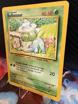 Bulbasaur 44/102 Base Set 1999 WOTC Pokemon Card LP Vintage - Image 2