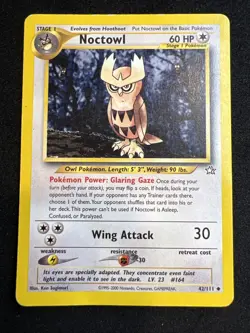 Noctowl 42/111 Uncommon Neo Genesis Pokemon Card - Image 1