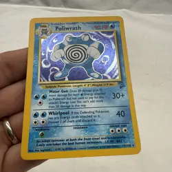 LP Pokemon TCG Poliwrath Base Set 2 Holo Rare Card 13/102 90 HP Stage 2 vintage - Image 2