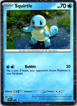 Squirtle - (Cosmos Holo) 048 SV: Scarlet & Violet Promo Cards Promo Holofoil NM - Image 1