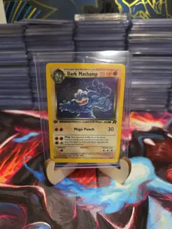 Pokemon Dark Machamp 1st Edition Holo Card 10/82 - Image 1