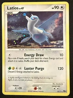 Pokemon Latios 4/17 Pop Series 7 Promo Holo Rare Card Good Condition As Shown - Image 1