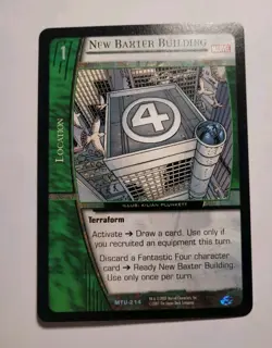 New Baxter Building Marvel Vs System TCG CCG Uncommon Location Card - Image 1
