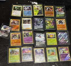 Pokemon Card Lot 21 Cards Holo and Reverse with top loaders Let’s Go!!! - Image 1