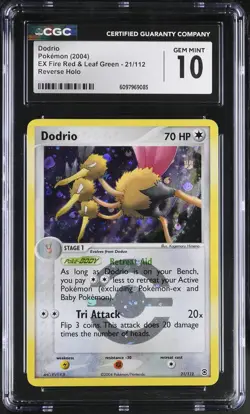 CGC 10 GEM MINT Dodrio EX Fire Red & Leaf Green 21/112 Reverse Holo Pokemon Card - Image 1