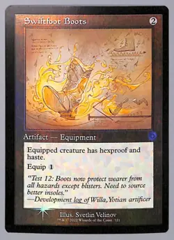 Swiftfoot Boots - Schematic - Retro Frame - Foil - 121 - The Brothers' War (BRR) - Image 5