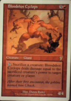 Bloodshot Cyclops - 7th Edition: #176, Magic: The Gathering Nm R44 - Image 1