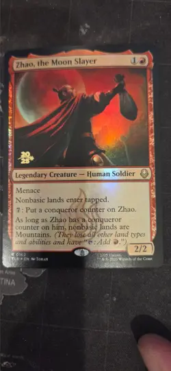 MtG Zhao, the Moon Slayer Foil Prerelease Promo - Image 1