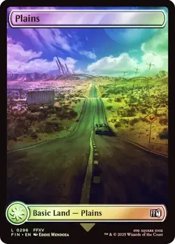 Plains (0296) Final Fantasy Foil MTG Magic The Gathering - Image 1