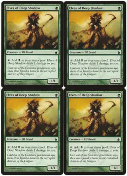 MTG Elves of Deep Shadow x4 Ravnica Common NM/LP Playset - Image 1
