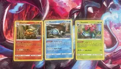 Charizard Blastoise Venusaur Pokemon Go Starter Trio HOLOS 3 Card Set NM! - Image 1
