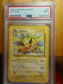 Pokemon Jolteon 20/64 Jungle Rare Regular Unlimited PSA 9 Mint 1999 - Image 1