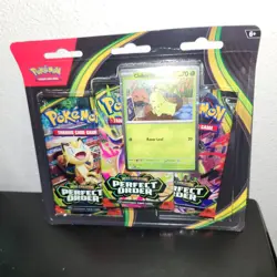 Pokemon TCG ME03 Perfect Order 3 Pack Blister Chikorita Sealed New - Image 3