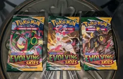 Pokemon Evolving Skies Booster Packs Lot of 3 English Sealed - Image 1