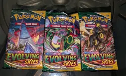 Pokemon Evolving Skies Booster Packs Lot of 3 English Sealed Listing #4 - Image 1