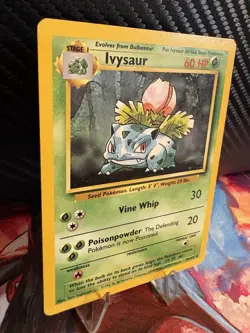 Ivysaur 30/102 Base Set 1999 WOTC Pokemon Card LP Vintage - Image 3