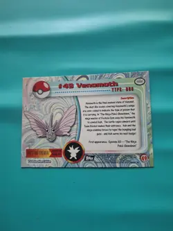 Pokemon - Venomoth #49 - TV Topps Animation Edition Black Lable LP - Image 2