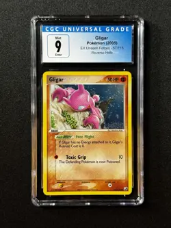 CGC 9 ERROR Pokemon Gligar #57 Unseen Forces INVERTED HOLO LAYER! - Image 1