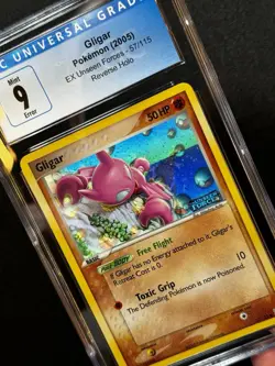 CGC 9 ERROR Pokemon Gligar #57 Unseen Forces INVERTED HOLO LAYER! - Image 3