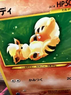 Growlithe No. 058 Japanese Neo Destiny Old Back Vintage TCG Pokemon Card - Image 2