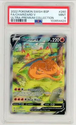 Charizard V 2022 Pokemon Black Star Promo PSA 9 #SWSH260 - Image 1