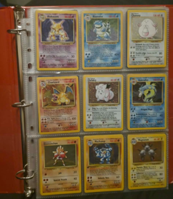 Pokemon Complete Master Base Set 102/102 WoTC 1999 + Red Binder - Image 1