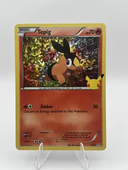 Tepig Holo 2021 McDonald's Pokemon 25th Anniversary 13/25 Pokemon TCG NM - Image 1
