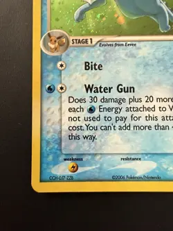 Pokemon TCG Pop Series Vaporeon Rare Holo 6/17 Near Mint - Image 5