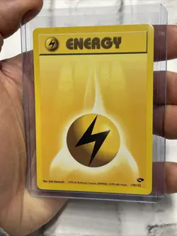 Lightning Energy 130/132 Gym Challenge Common Vintage Pokemon Nintendo NM Vtg - Image 2