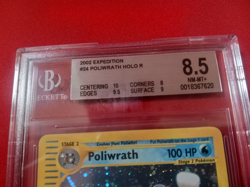 2002 Pokemon Expedition Poliwrath holo rare #24 BGS 8.5 - Image 2