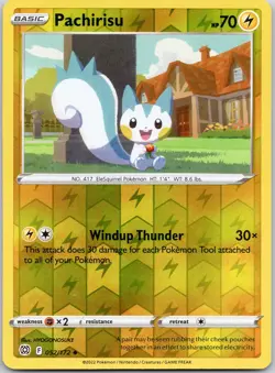Pachirisu 052/172 UC Brilliant Stars Pokemon Reverse Holo Near Mint - Image 1