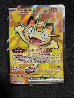 Meowth ex 107/088 FULL ART ULTRA RARE HOLO Perfect Order Me03 Pokemon English EN - Image 1
