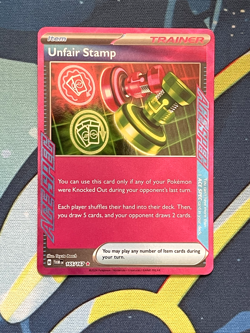 Unfair Stamp 165/167 - Twilight Masquerade - Pokemon TCG - ACE SPEC Rare - Image 1