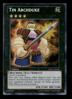 Tin Archduke #HA07-EN060 Yugioh 1st Edition Secret Rare - Image 1