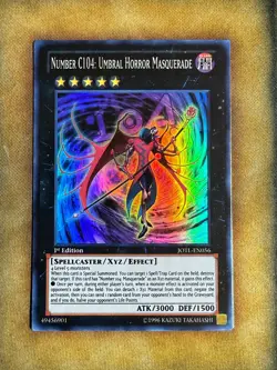 Yugioh Number C104: Umbral Horror Masquerade JOTL-EN056 Super Rare 1st Ed NM - Image 1