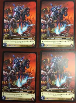 WORLD OF WARCRAFT WOW TCG EPIC : LORD DARION MOGRAINE EXTENDED ART X 4 - Image 1