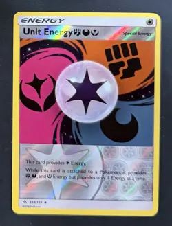 Unit Energy FDY 118/131 Pokemon Card LP Uncommon SM - Forbidden Light - Image 1