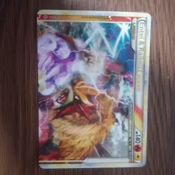 Entei And Raikou Legend- Pokemon TCG 90/95 English Legend Card Top Half - Image 1