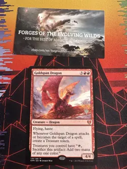 Goldspan Dragon Promo Stamp - KLD Kaldheim - Image 1