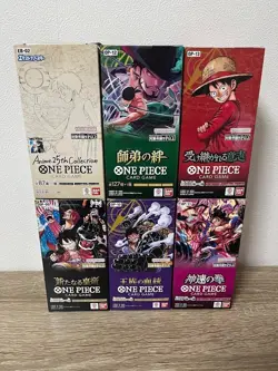 One Piece Card Game 6 Box Set OP-09 10 11 12 13 EB02 Booster Box Japanese w/tape - Image 1