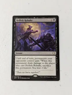 MTG Hellish Rebuke - Commander 2021 Forgotten Realms NM - Image 1